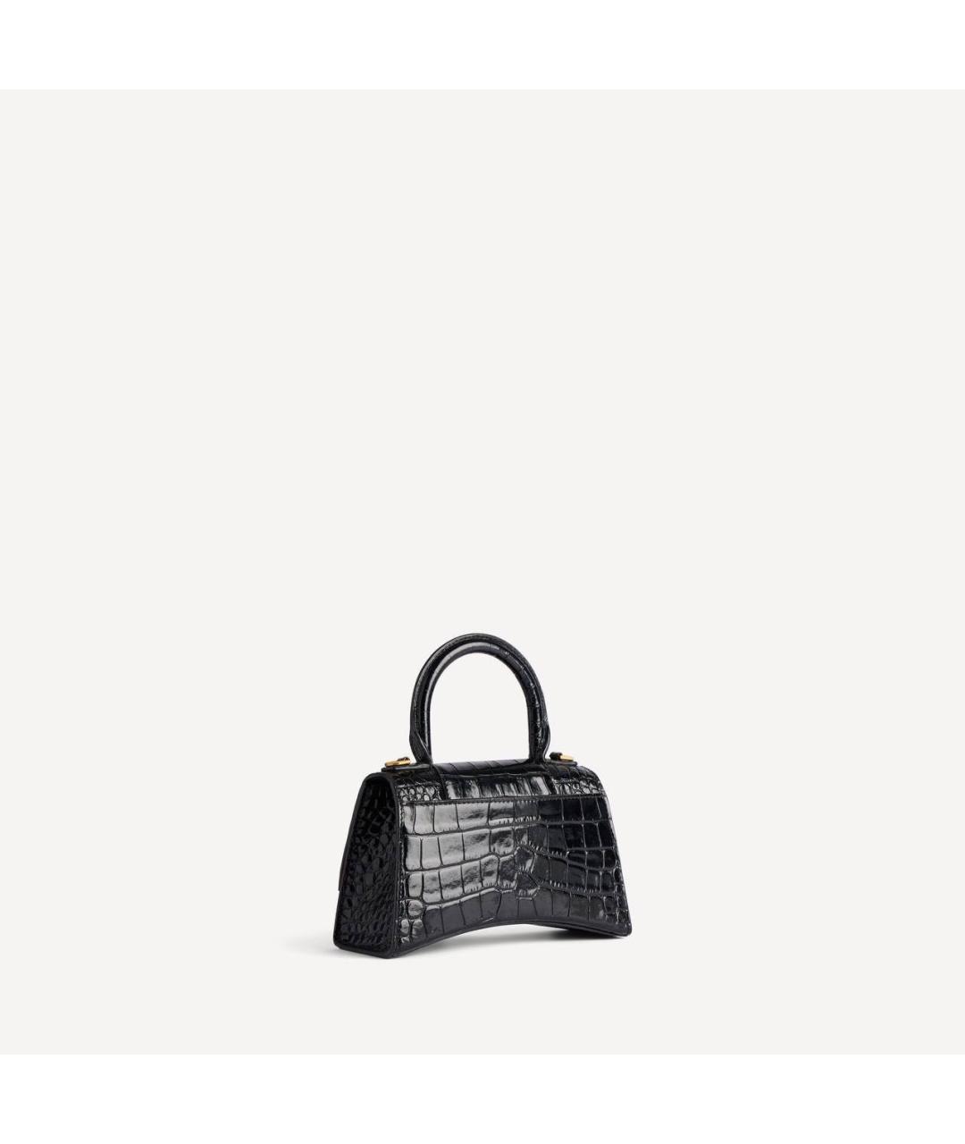 BALENCIAGA Черная кожаная сумка через плечо, фото 3