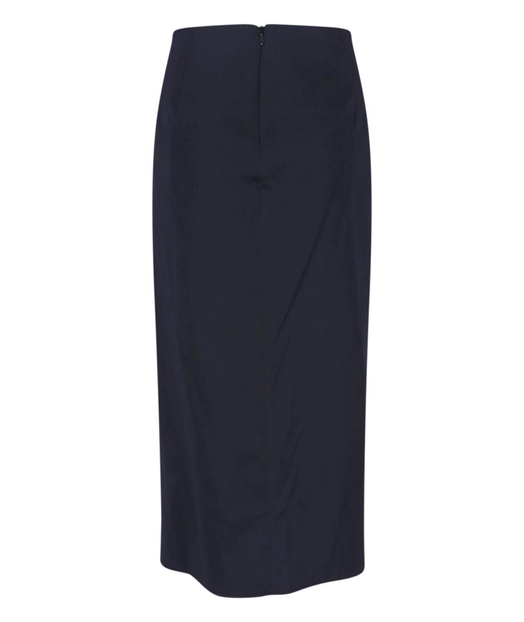 MAX MARA Черная хлопковая юбка миди, фото 2