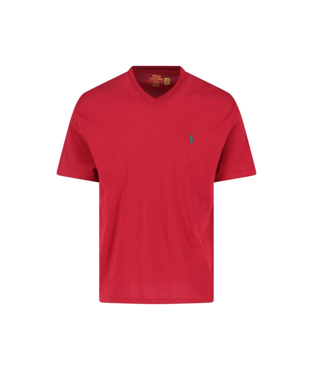 POLO RALPH LAUREN Красная хлопковая футболка, фото 1