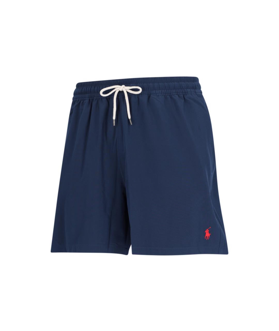 POLO RALPH LAUREN Синие полиэстеровые шорты, фото 3