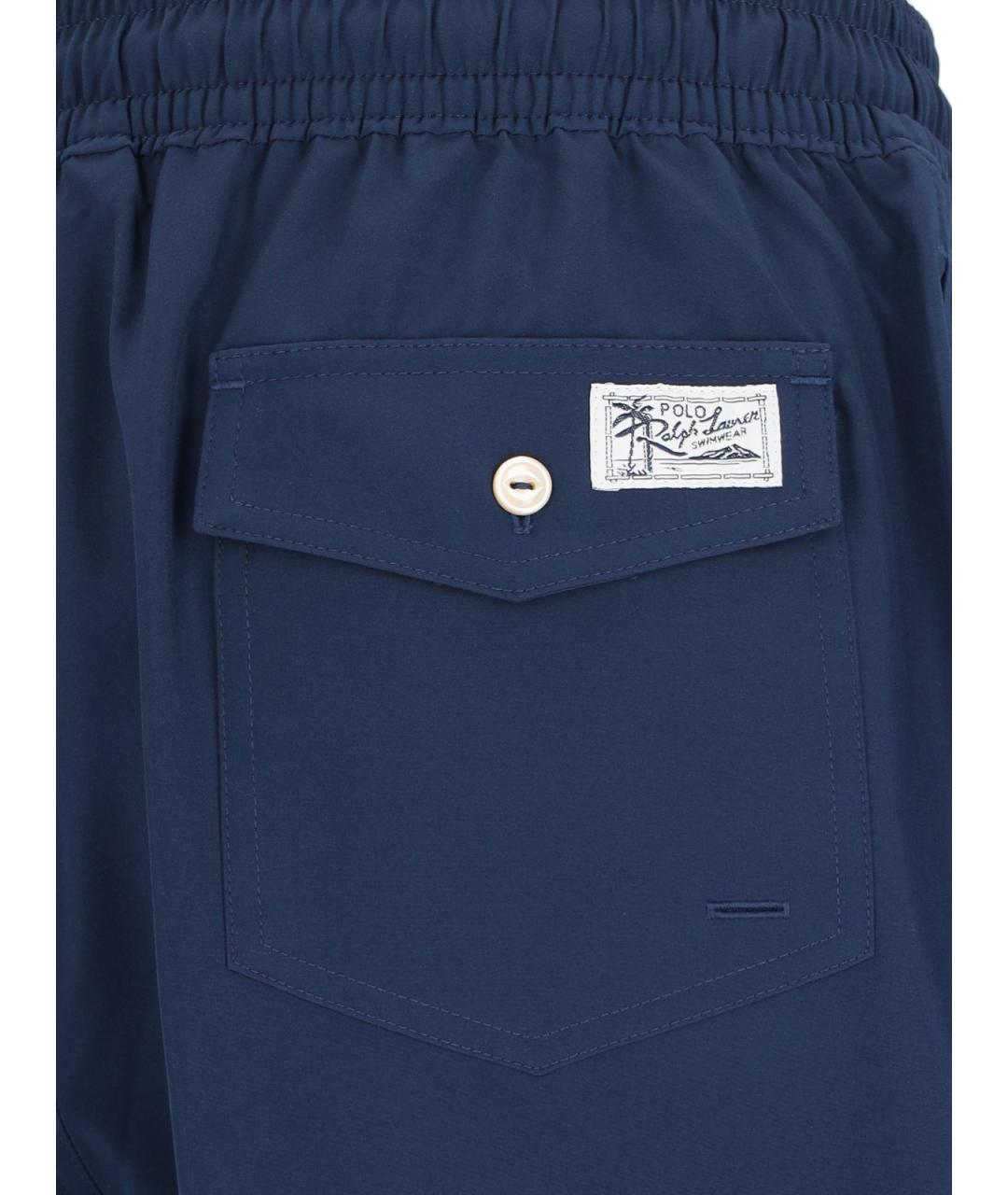 POLO RALPH LAUREN Синие полиэстеровые шорты, фото 5