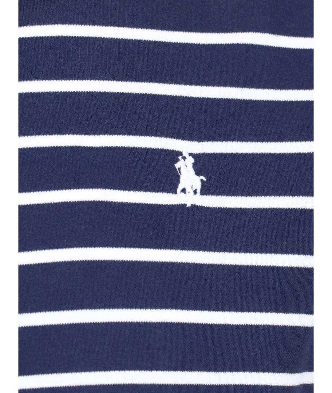 POLO RALPH LAUREN Синяя хлопковая футболка, фото 3