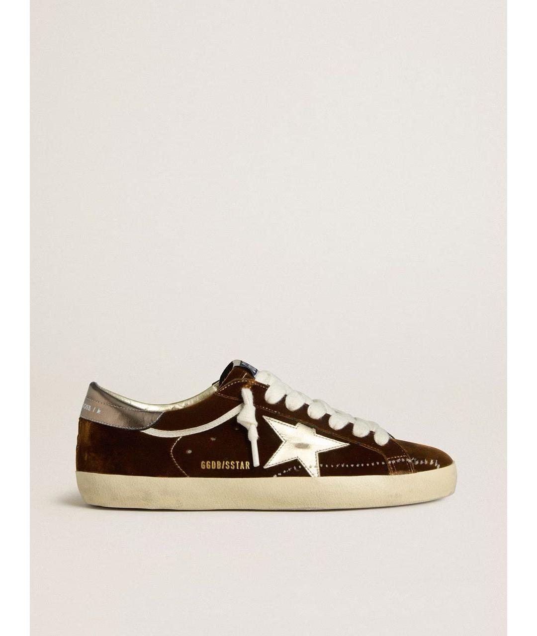 GOLDEN GOOSE DELUXE BRAND Коричневые кожаные кроссовки, фото 5