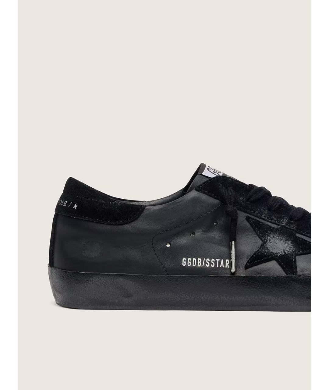 GOLDEN GOOSE DELUXE BRAND Черные кожаные кроссовки, фото 3