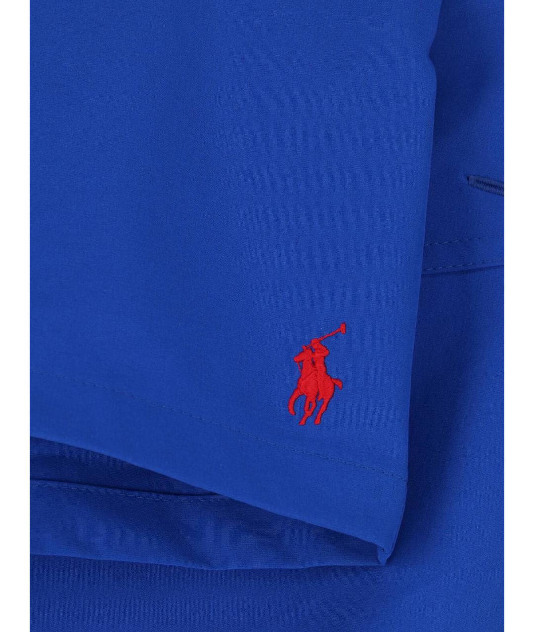 POLO RALPH LAUREN Синие полиэстеровые шорты, фото 5