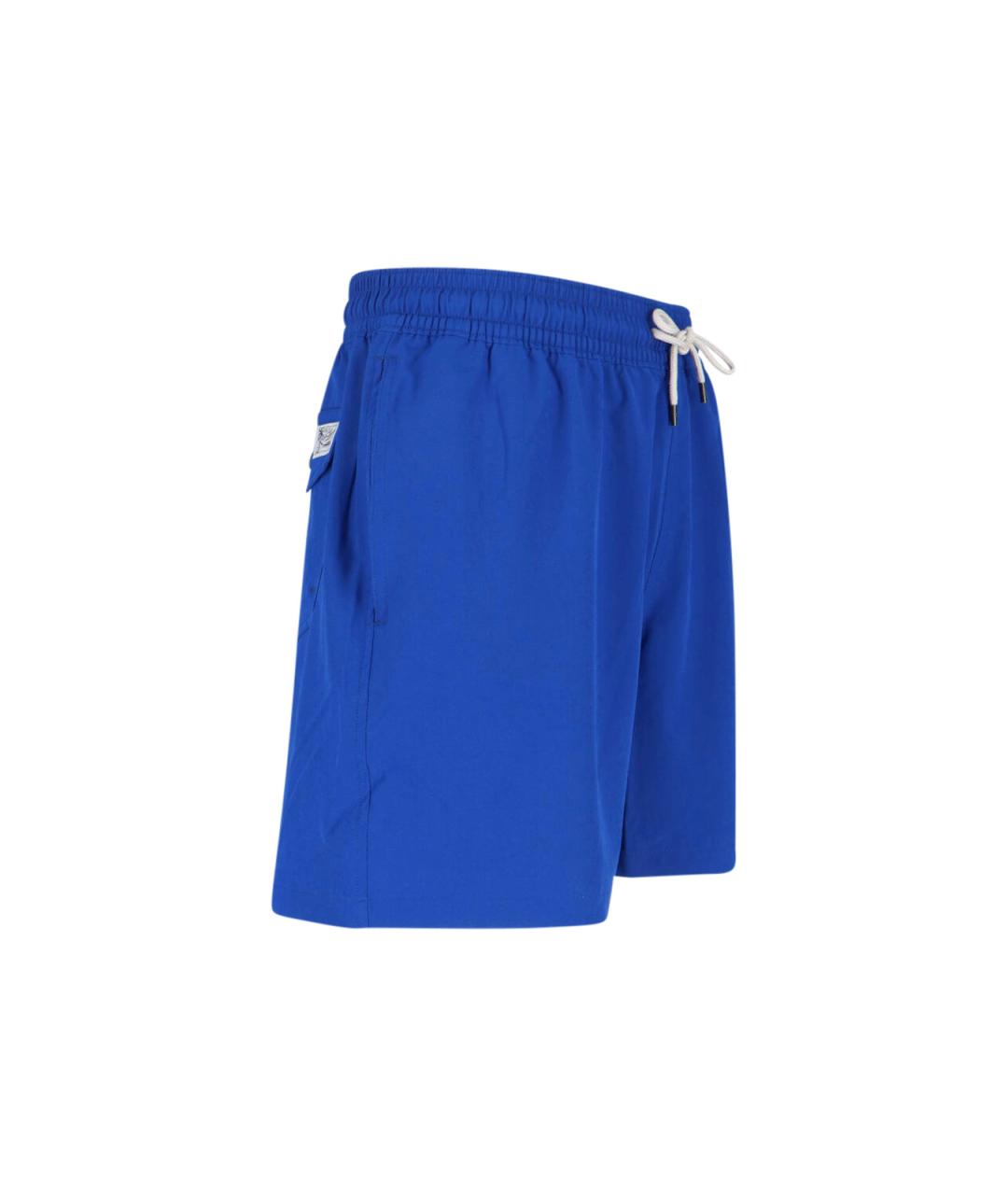 POLO RALPH LAUREN Синие полиэстеровые шорты, фото 3