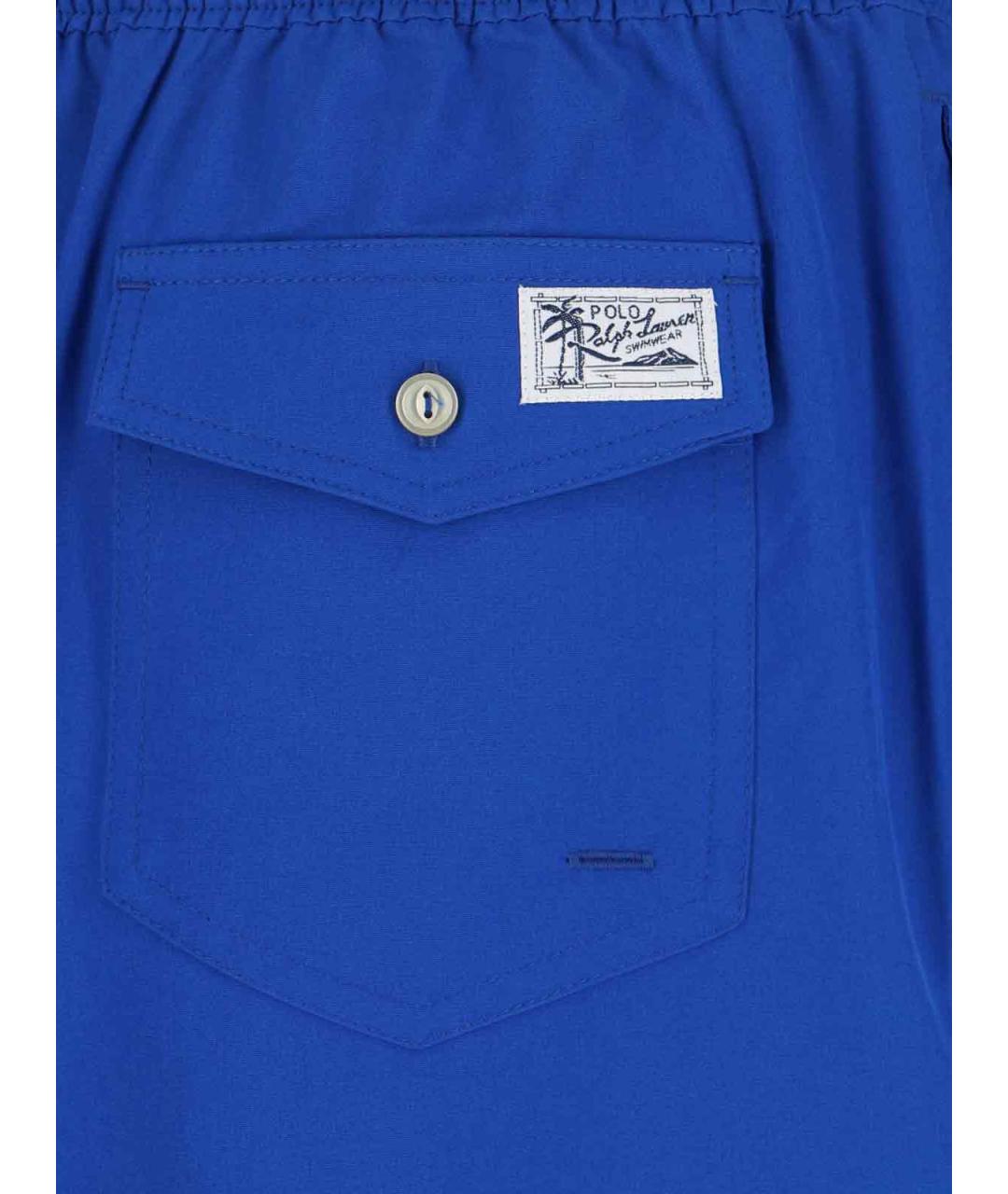 POLO RALPH LAUREN Синие полиэстеровые шорты, фото 4