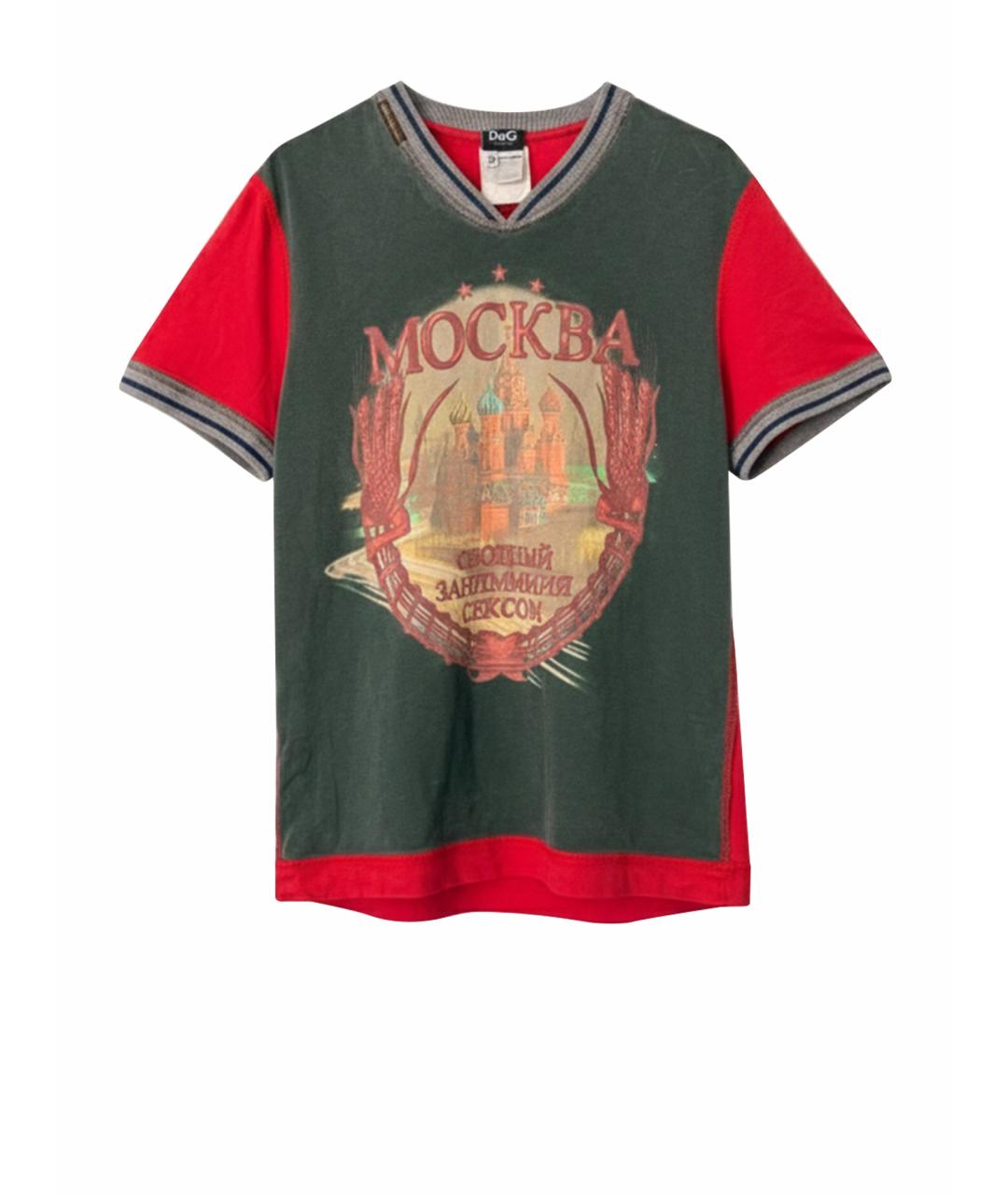 DOLCE&GABBANA Мульти хлопковая футболка, фото 5