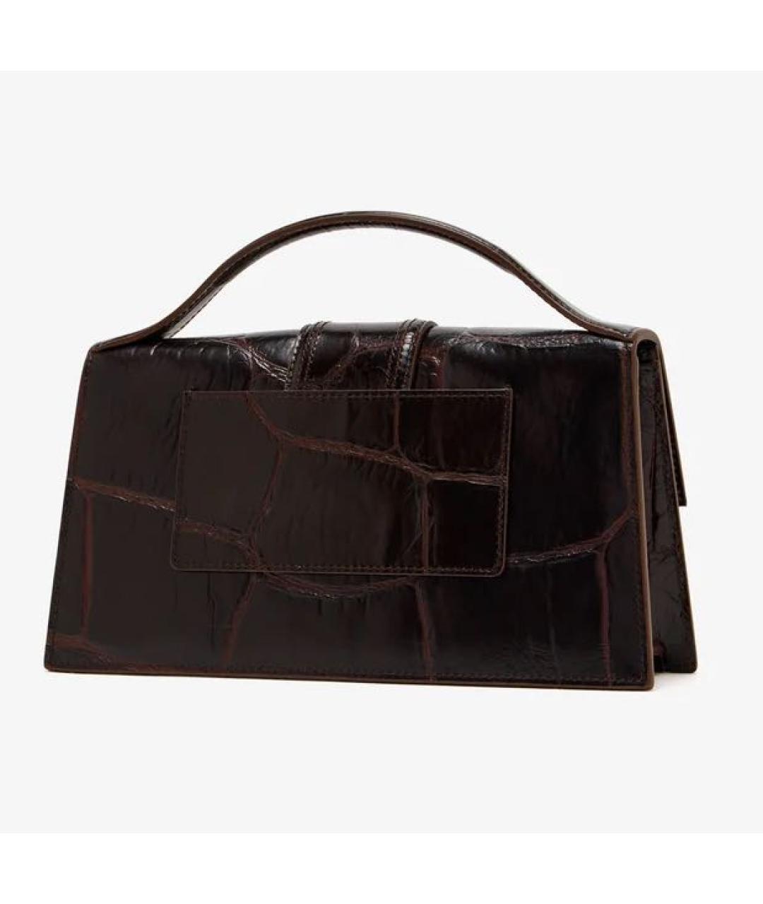 JACQUEMUS Коричневая кожаная сумка через плечо, фото 3