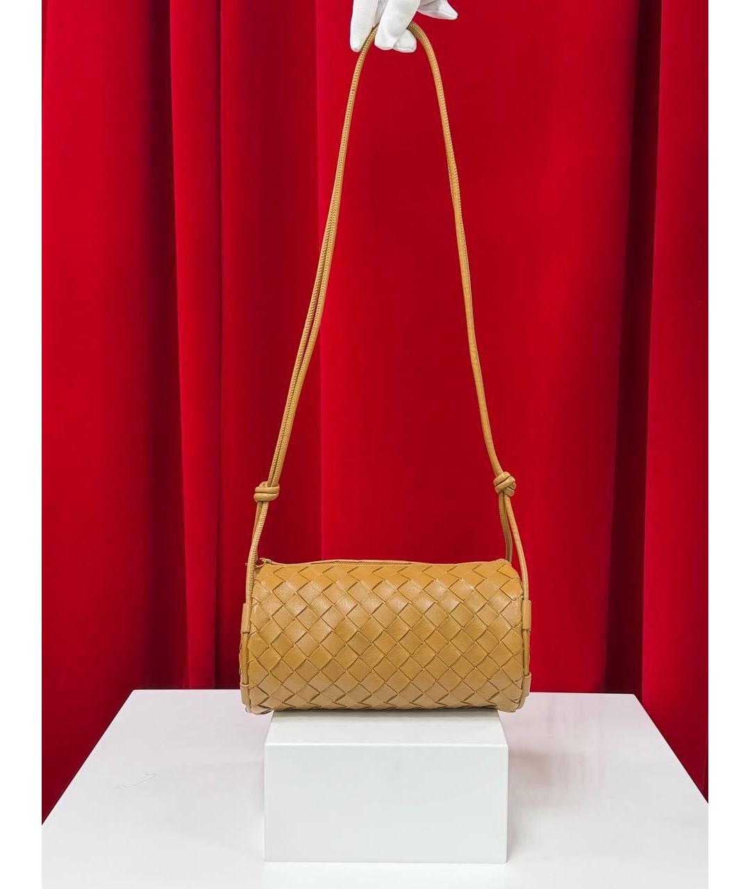 BOTTEGA VENETA Коричневая кожаная сумка через плечо, фото 4