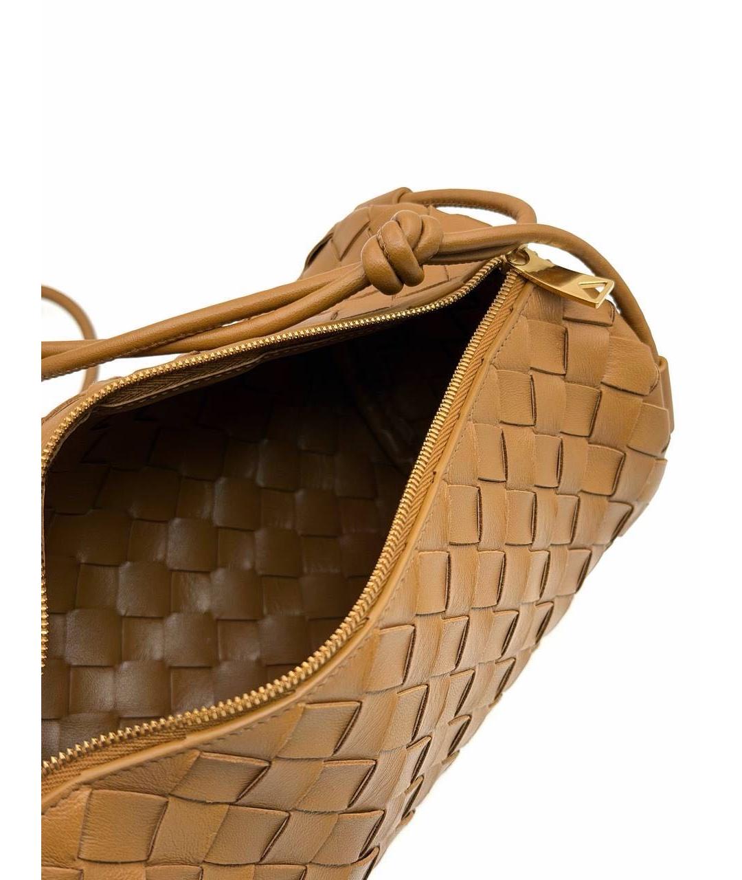 BOTTEGA VENETA Коричневая кожаная сумка через плечо, фото 3