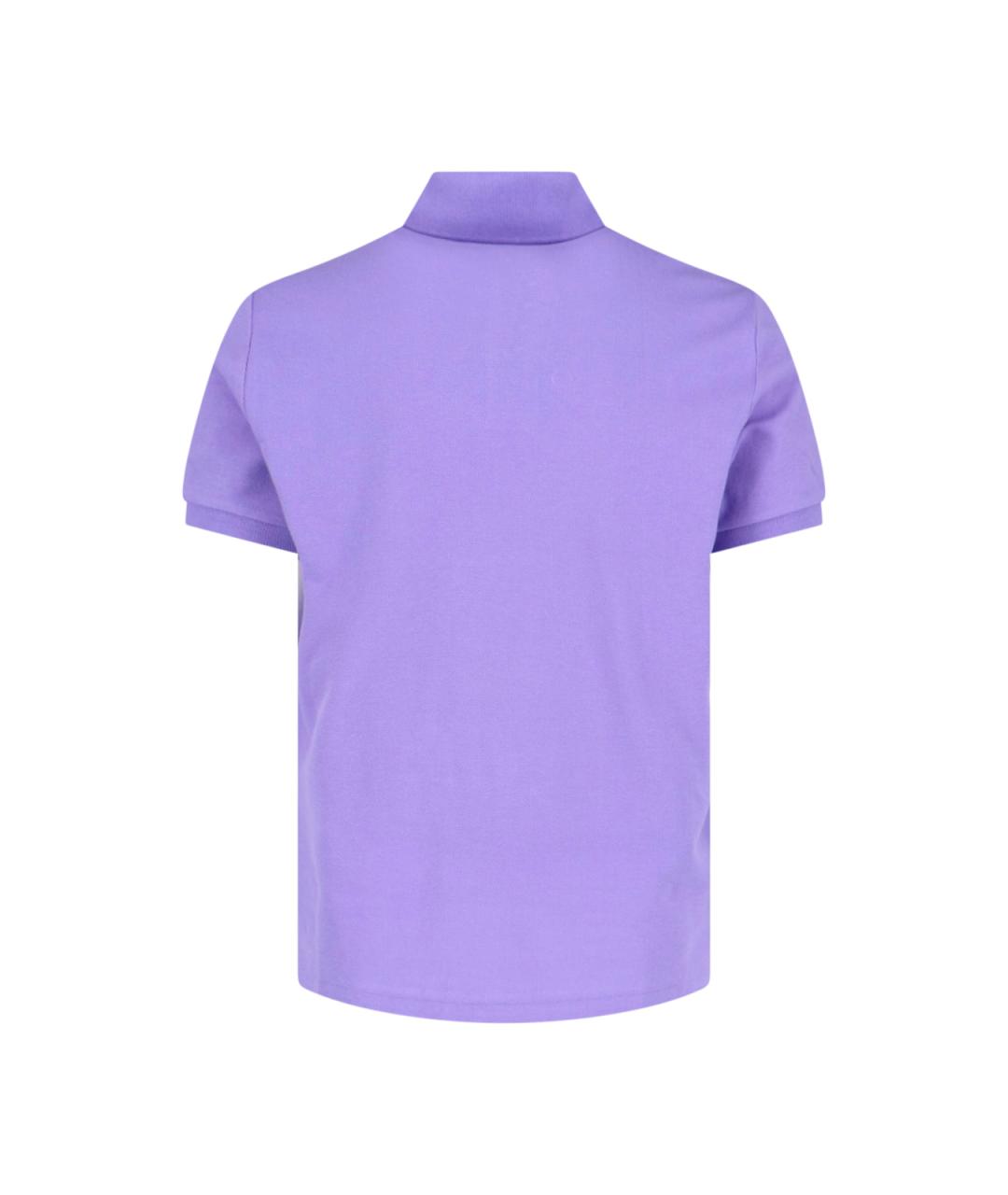 POLO RALPH LAUREN Фиолетовое хлопковое поло с коротким рукавом, фото 2