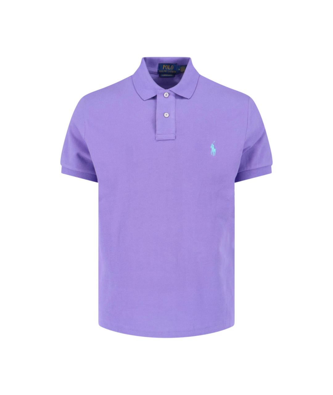 POLO RALPH LAUREN Фиолетовое хлопковое поло с коротким рукавом, фото 1