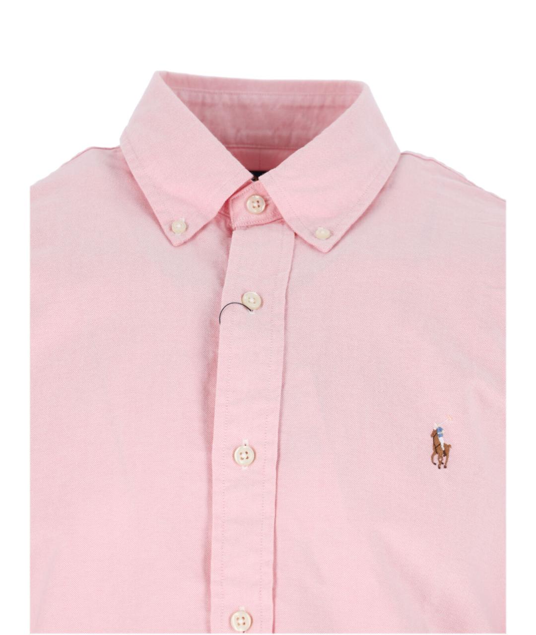POLO RALPH LAUREN Розовая хлопковая кэжуал рубашка, фото 3