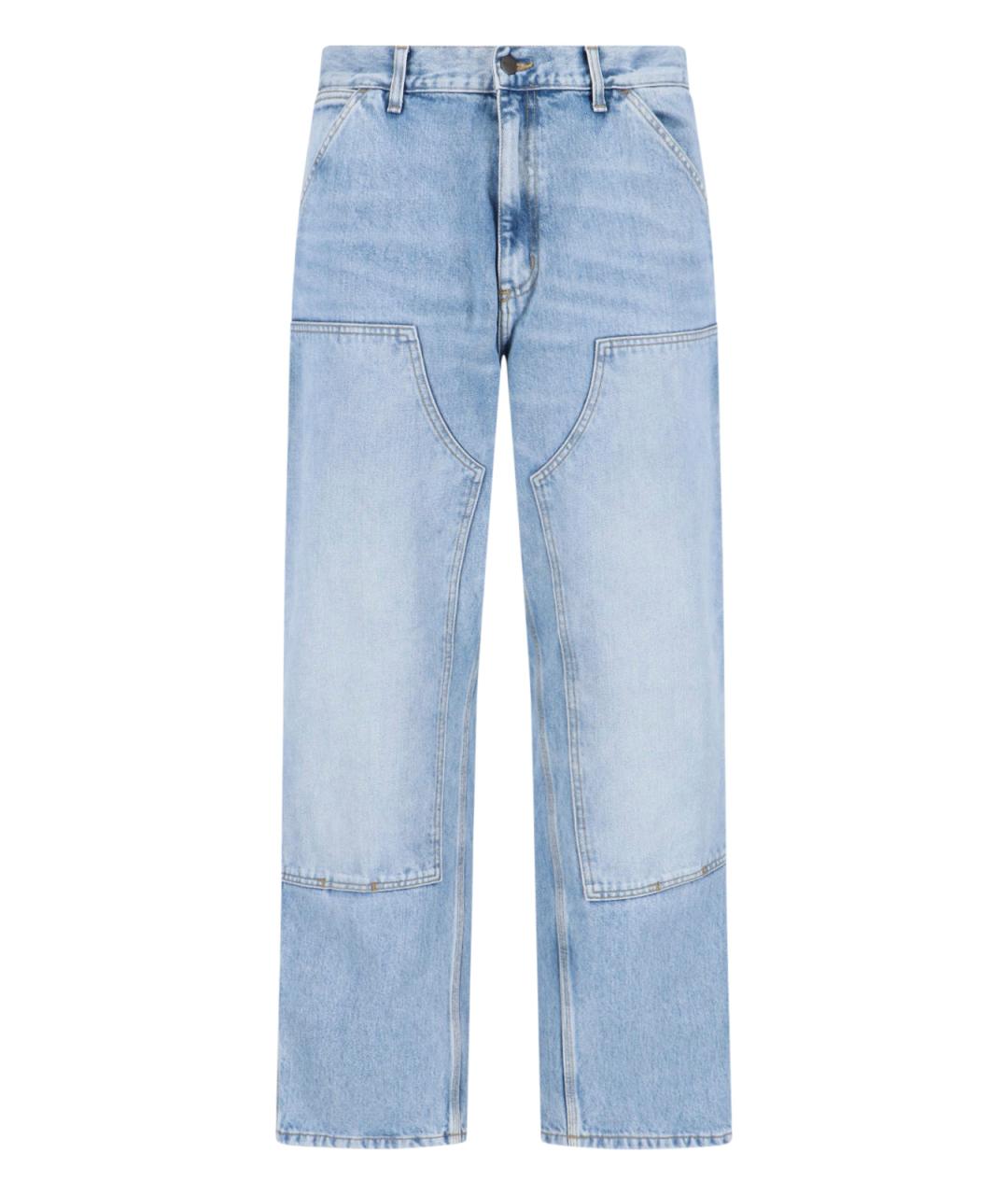 CARHARTT WIP Синие хлопковые прямые джинсы, фото 1