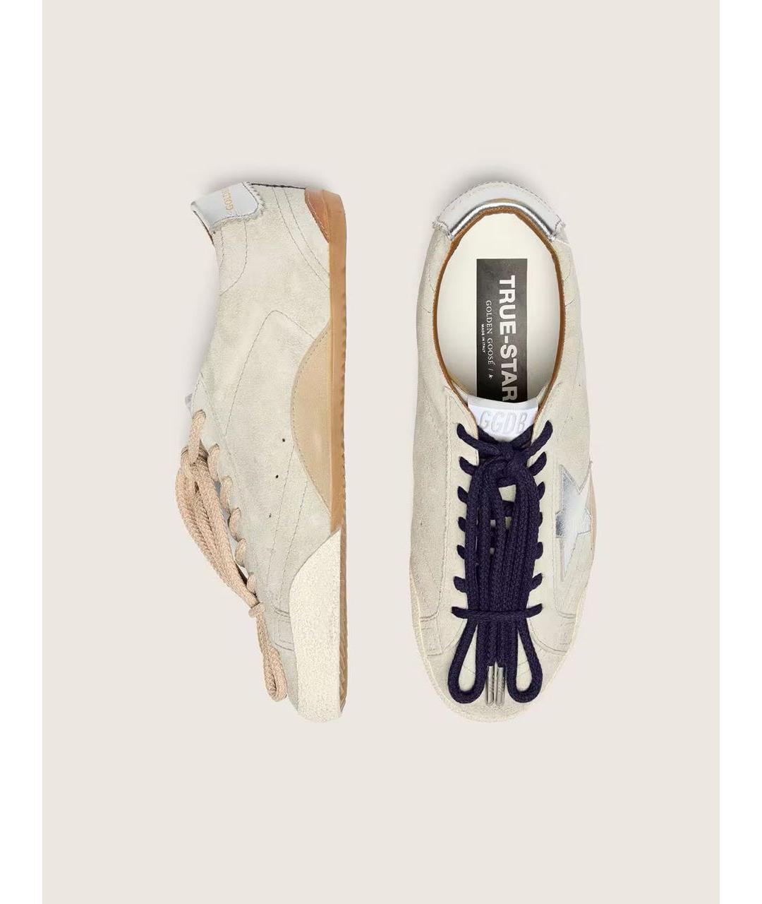 GOLDEN GOOSE DELUXE BRAND Бежевые кожаные кроссовки, фото 3