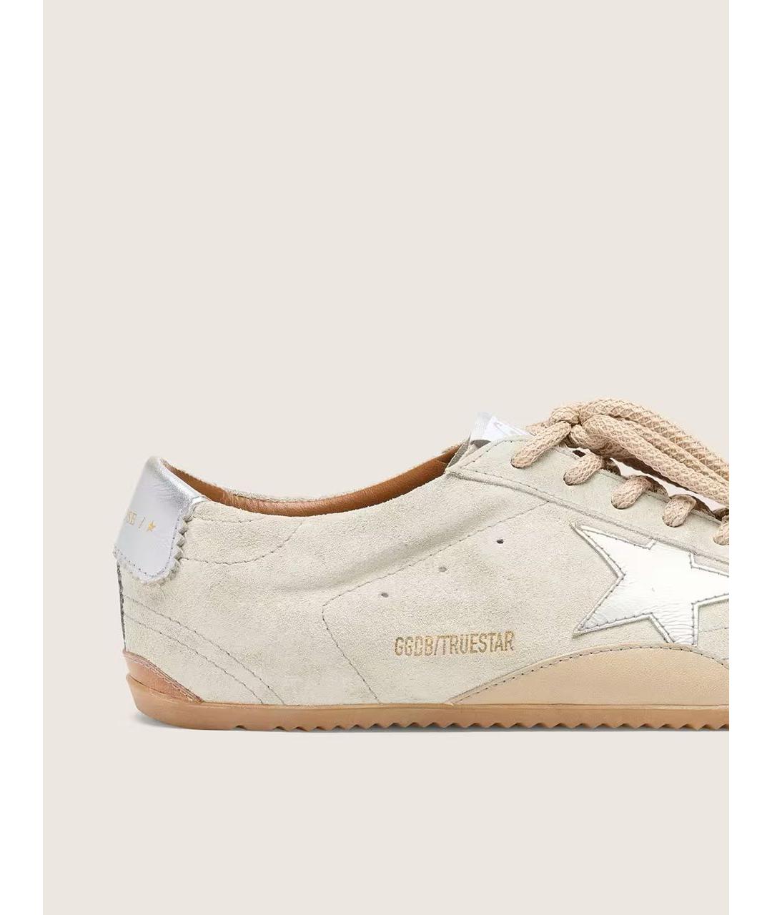 GOLDEN GOOSE DELUXE BRAND Бежевые кожаные кроссовки, фото 4