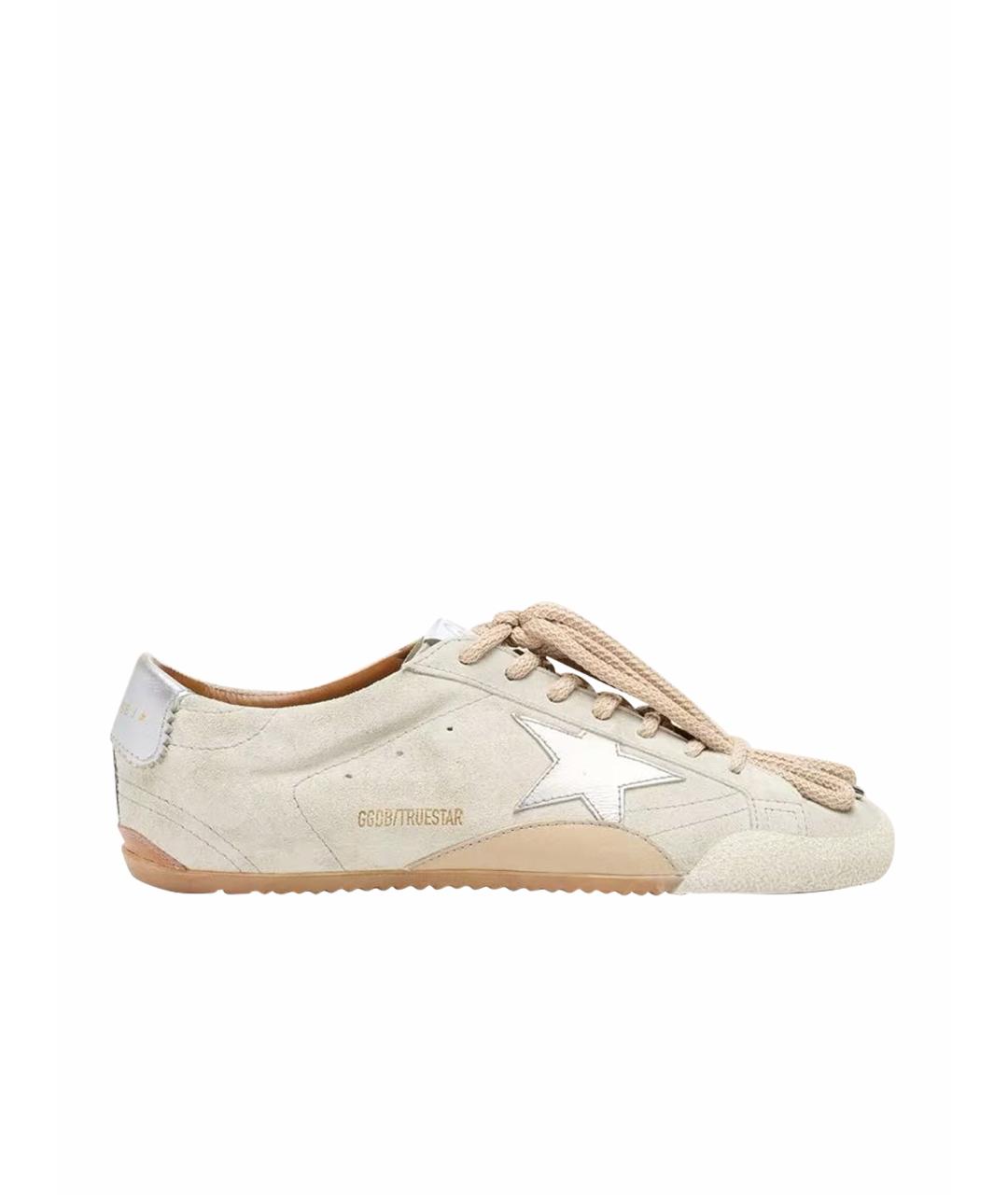 GOLDEN GOOSE DELUXE BRAND Бежевые кожаные кроссовки, фото 1