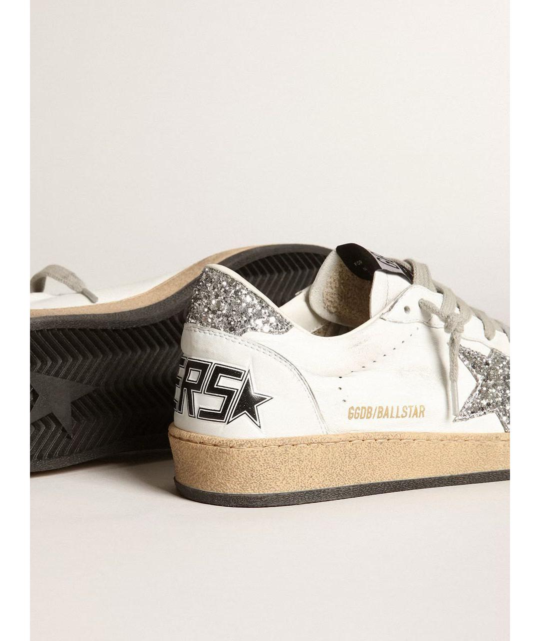 GOLDEN GOOSE DELUXE BRAND Белые кожаные кроссовки, фото 4