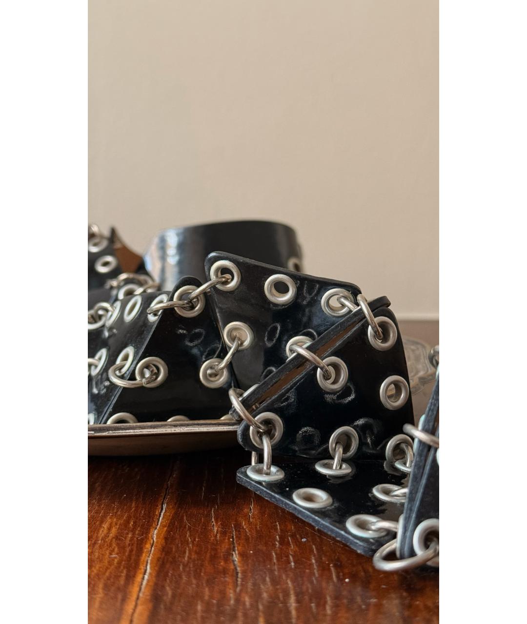 DOLCE&GABBANA Черный ремень из лакированной кожи, фото 4