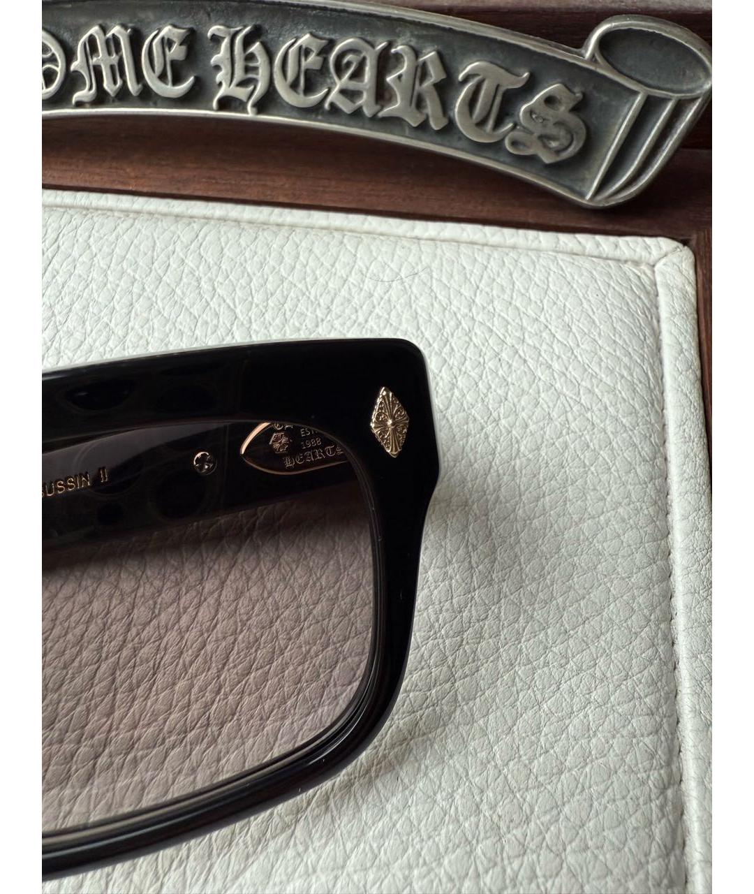 CHROME HEARTS Черные пластиковые солнцезащитные очки, фото 5