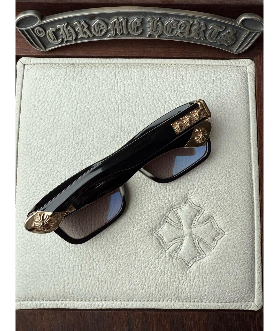 CHROME HEARTS Черные пластиковые солнцезащитные очки, фото 2