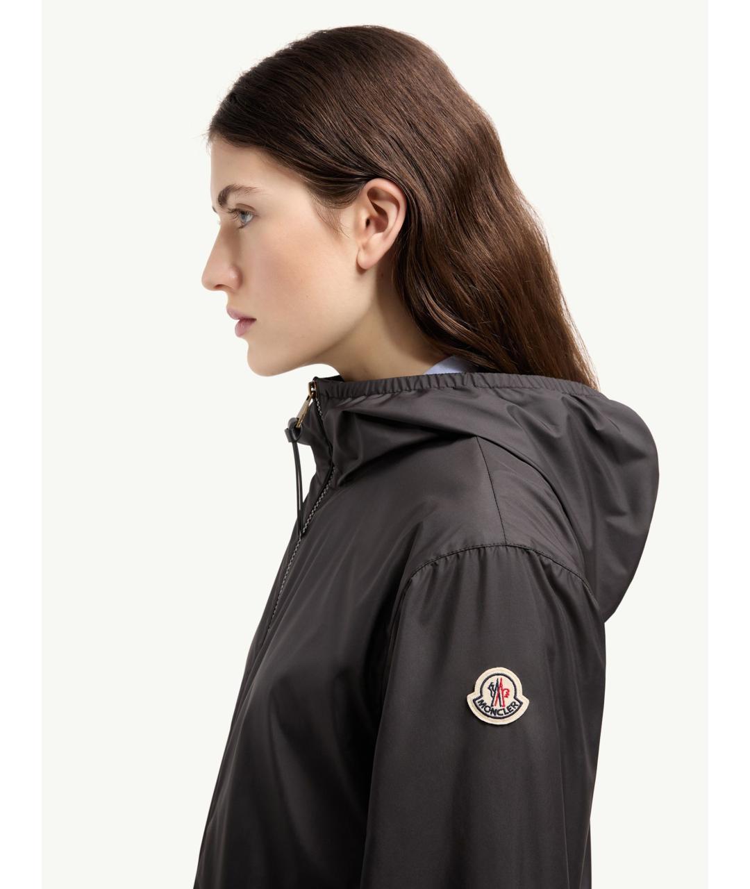 MONCLER Черная полиэстеровая куртка, фото 6