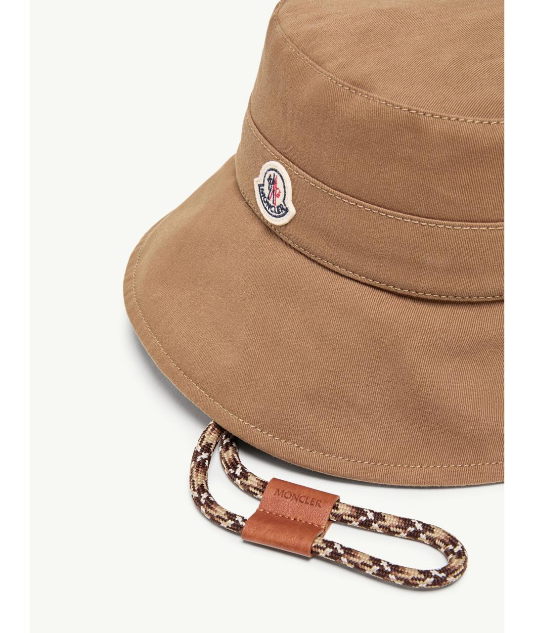 MONCLER Коричневая хлопковая панама, фото 3
