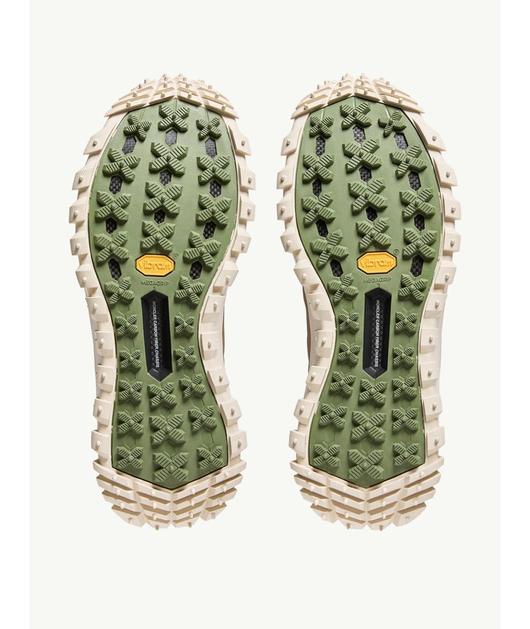 MONCLER Бежевые синтетические низкие кроссовки / кеды, фото 7