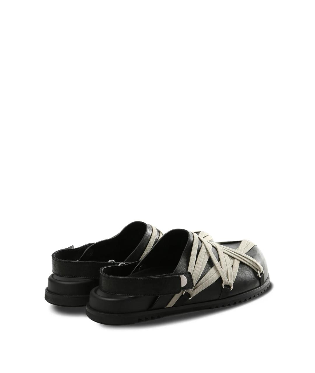RICK OWENS Черные кожаные сандалии, фото 3