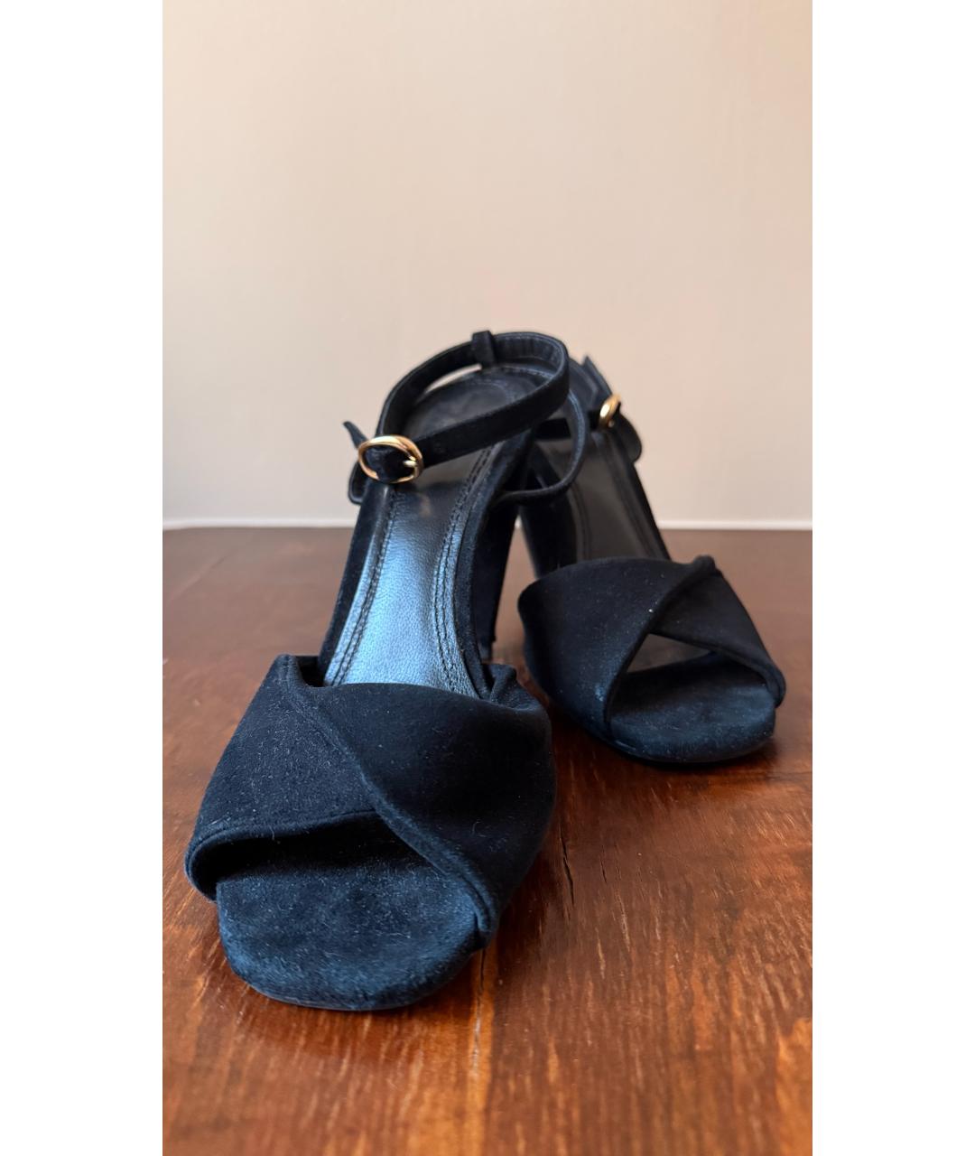 MAJE Черные замшевые босоножки, фото 3