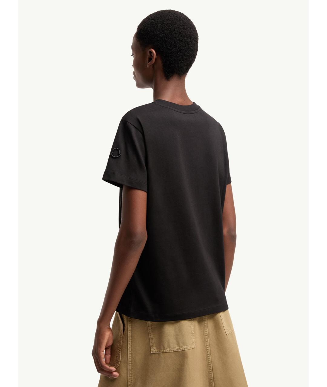 MONCLER Черная футболка, фото 4