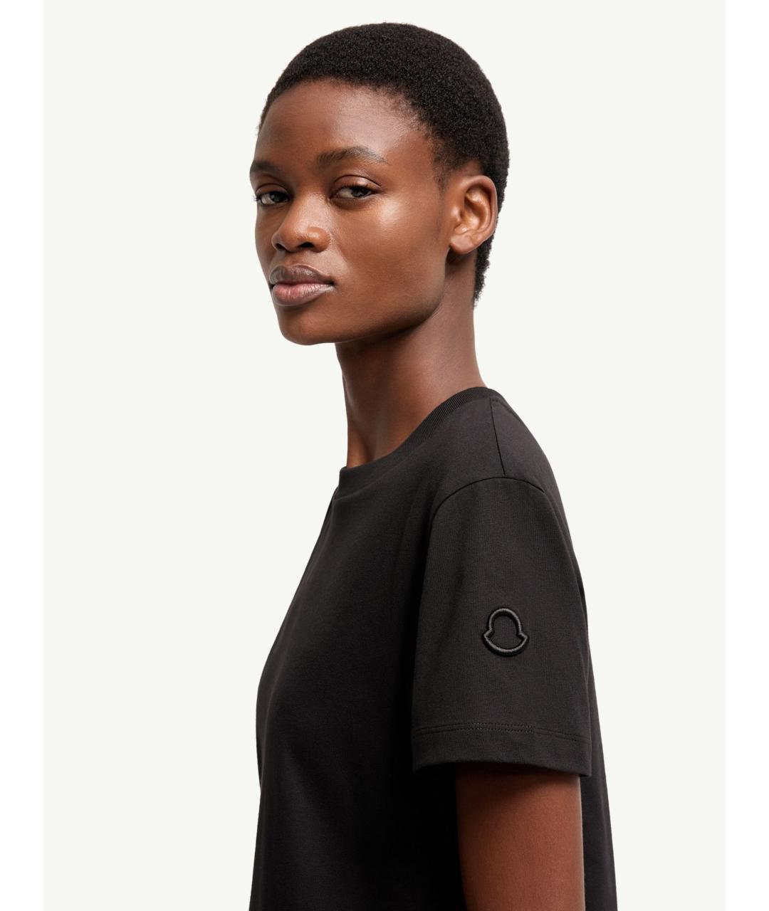 MONCLER Черная футболка, фото 5