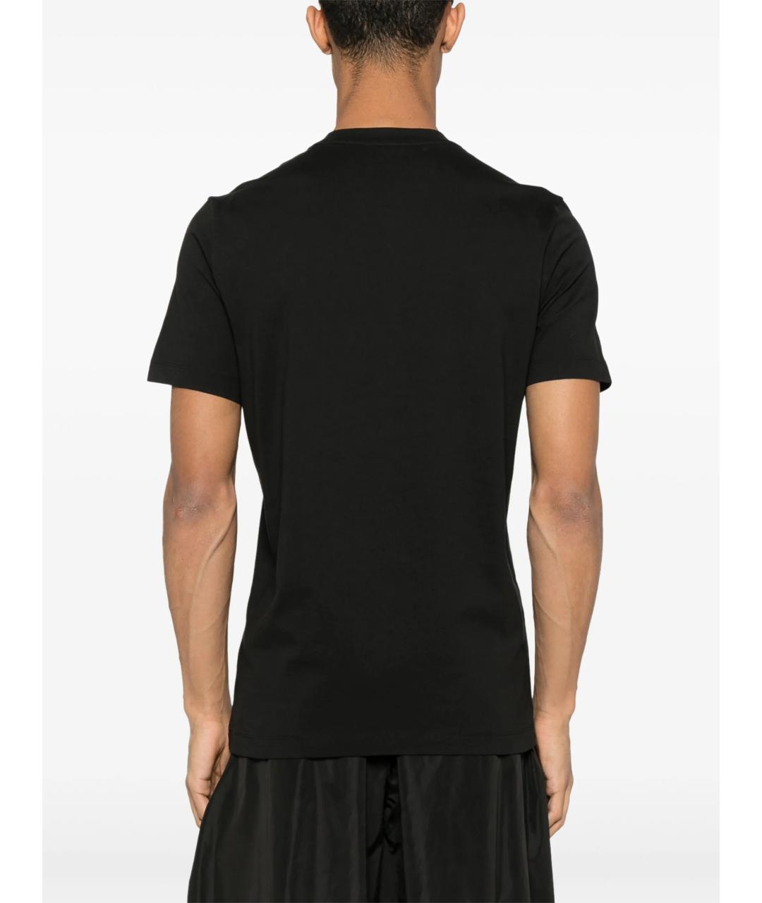 MONCLER Черная хлопковая футболка, фото 3