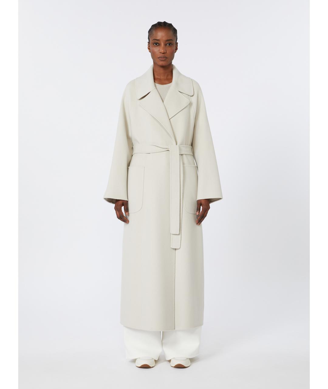 'S MAX MARA Серое шерстяное пальто, фото 3