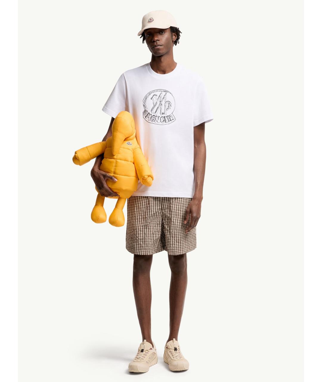 MONCLER Белая хлопковая футболка, фото 2