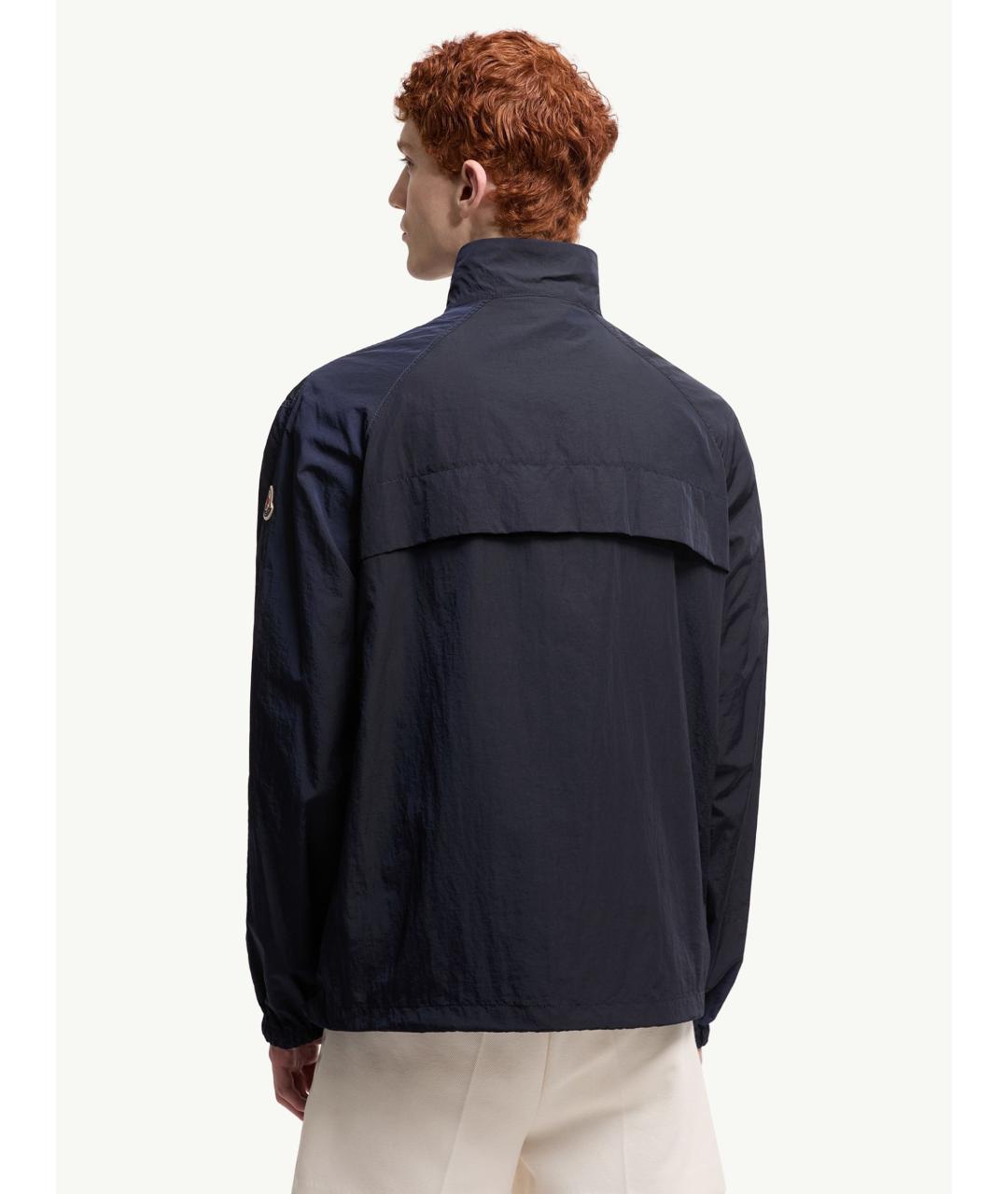 MONCLER Синяя полиамидовая куртка, фото 4