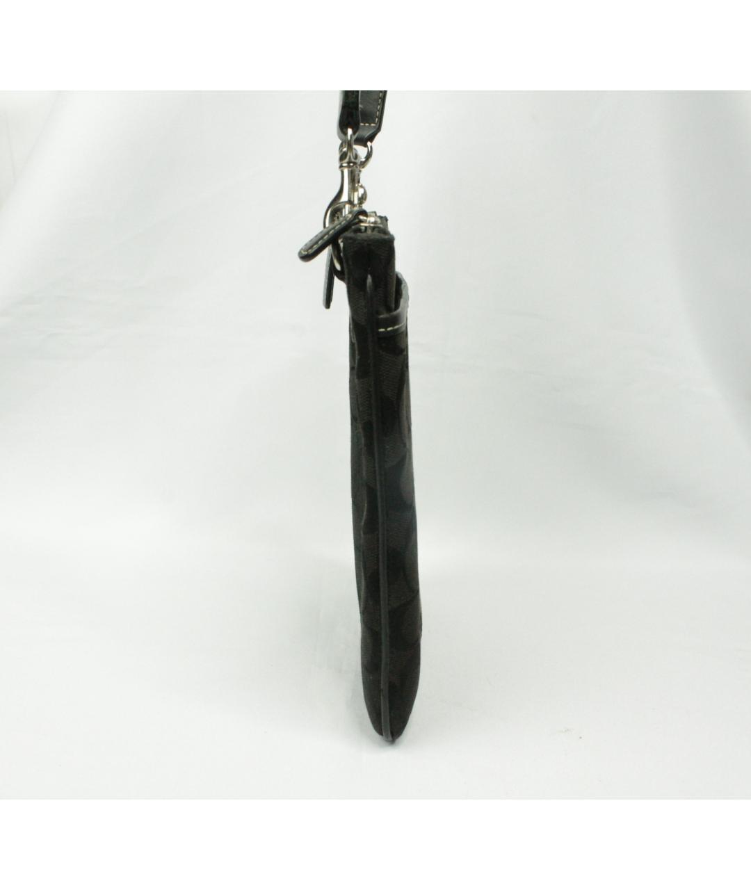 COACH Антрацитовая кожаная сумка на плечо, фото 2