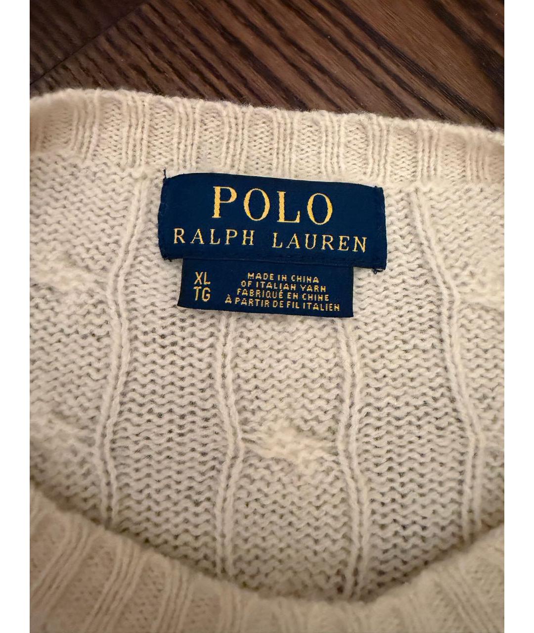 POLO RALPH LAUREN Белый шерстяной джемпер / свитер, фото 2