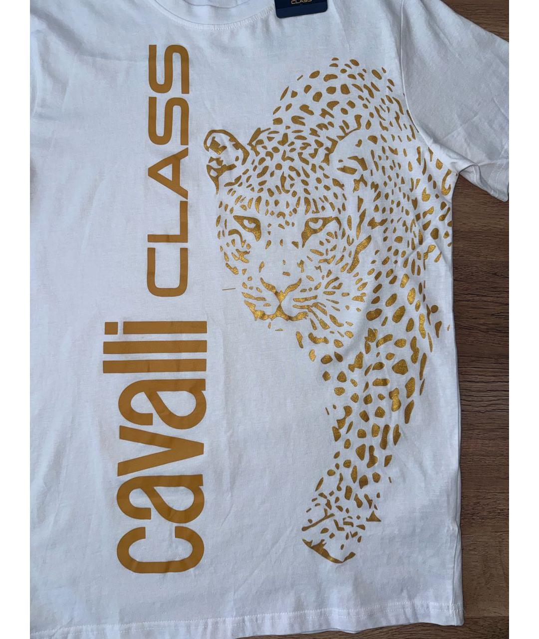 CAVALLI CLASS Белая хлопковая футболка, фото 5