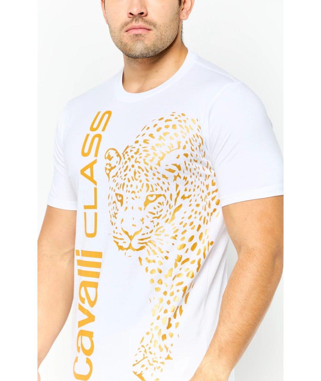 CAVALLI CLASS Белая хлопковая футболка, фото 7