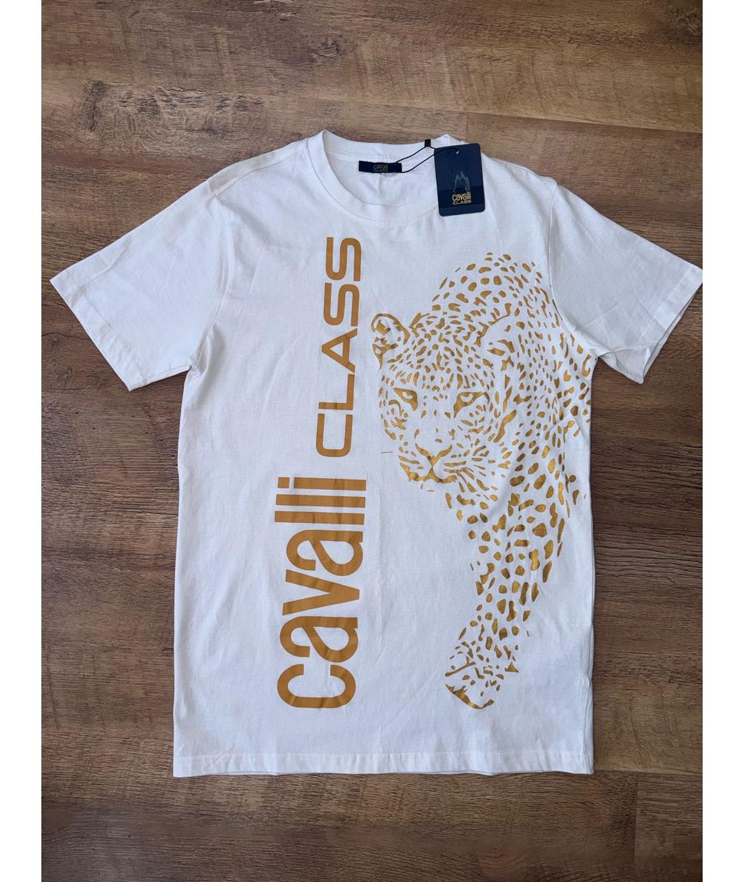 CAVALLI CLASS Белая хлопковая футболка, фото 9