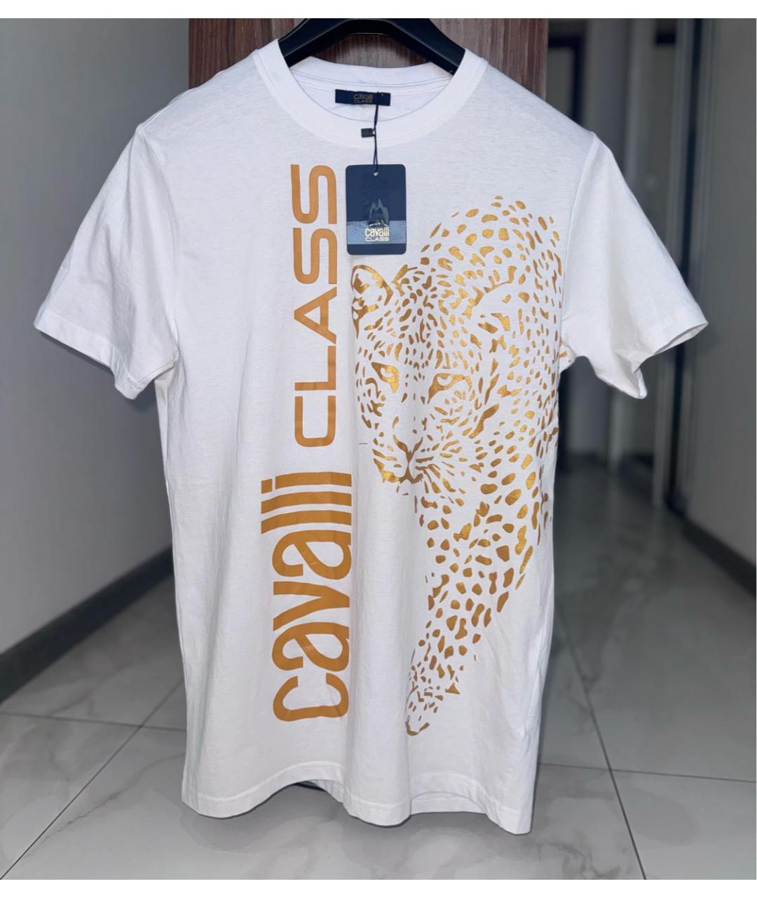 CAVALLI CLASS Белая хлопковая футболка, фото 6