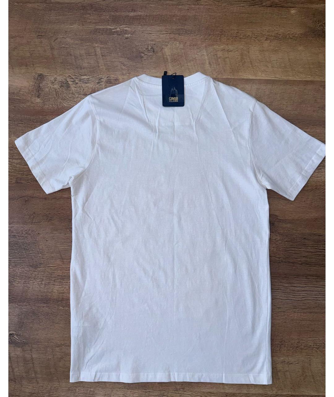 CAVALLI CLASS Белая хлопковая футболка, фото 2