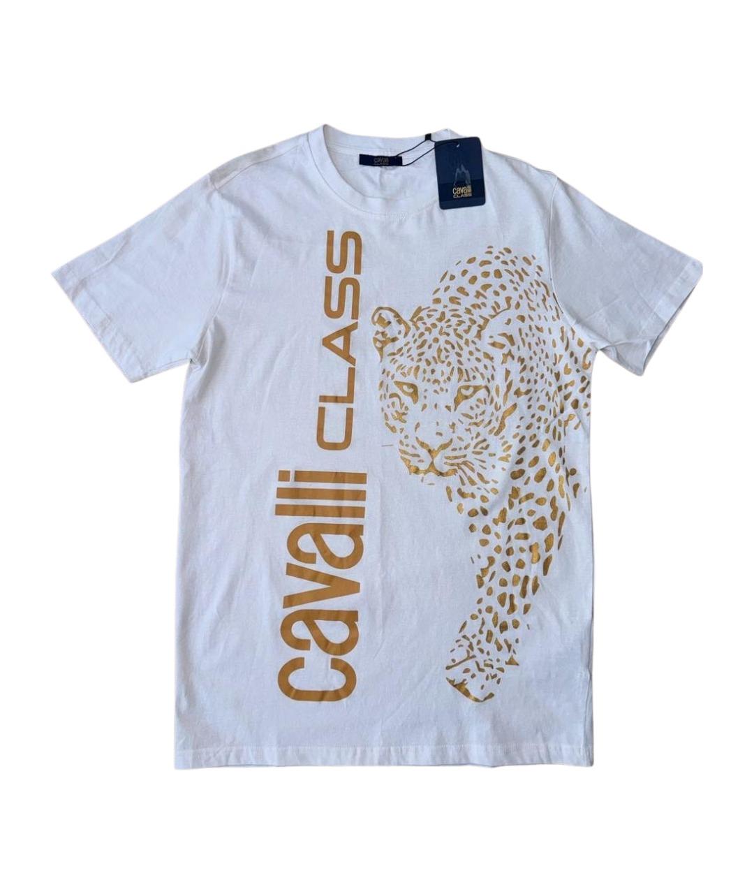 CAVALLI CLASS Белая хлопковая футболка, фото 1