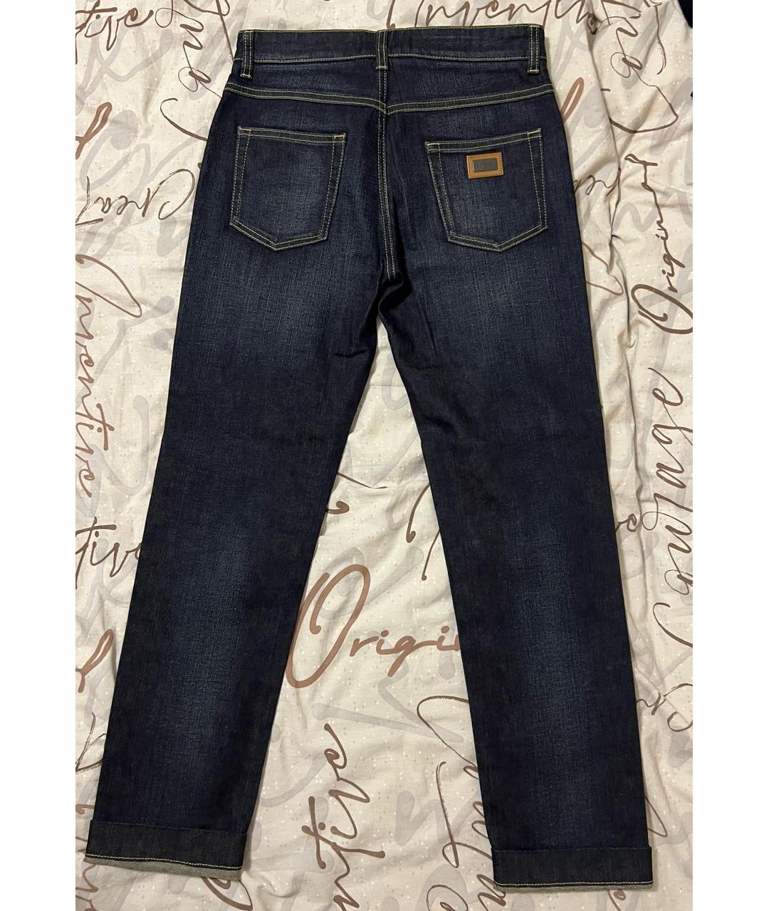 DOLCE&GABBANA Темно-синие деним детские джинсы, фото 2