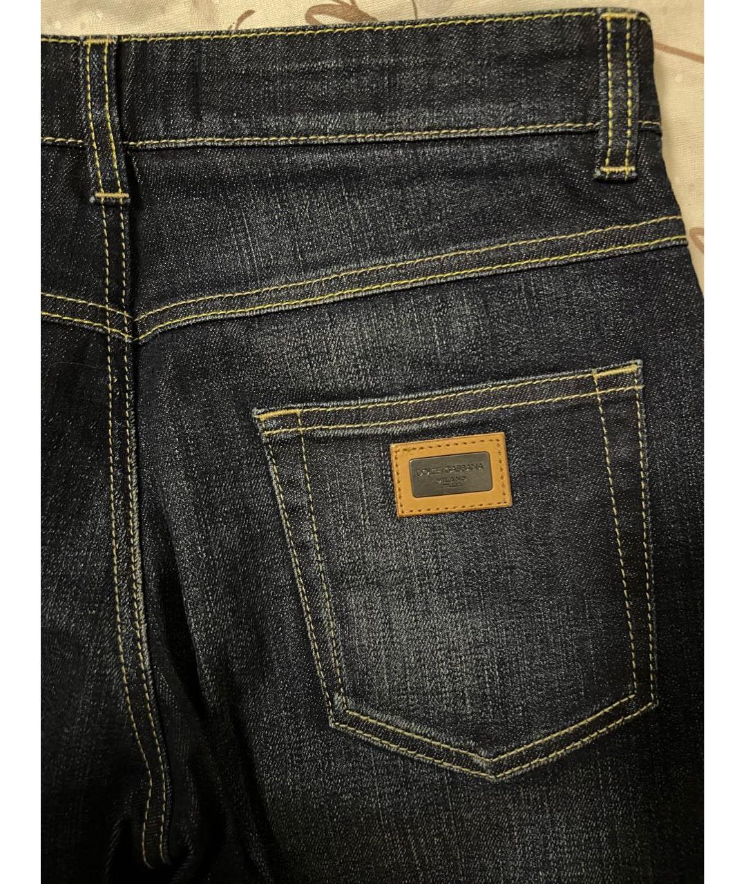 DOLCE&GABBANA Темно-синие деним детские джинсы, фото 4