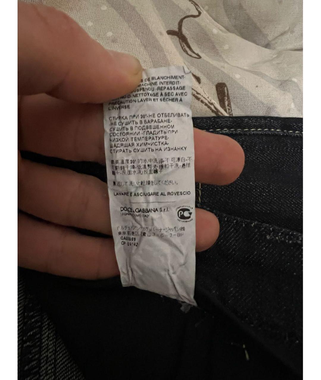 DOLCE&GABBANA Темно-синие деним детские джинсы, фото 5