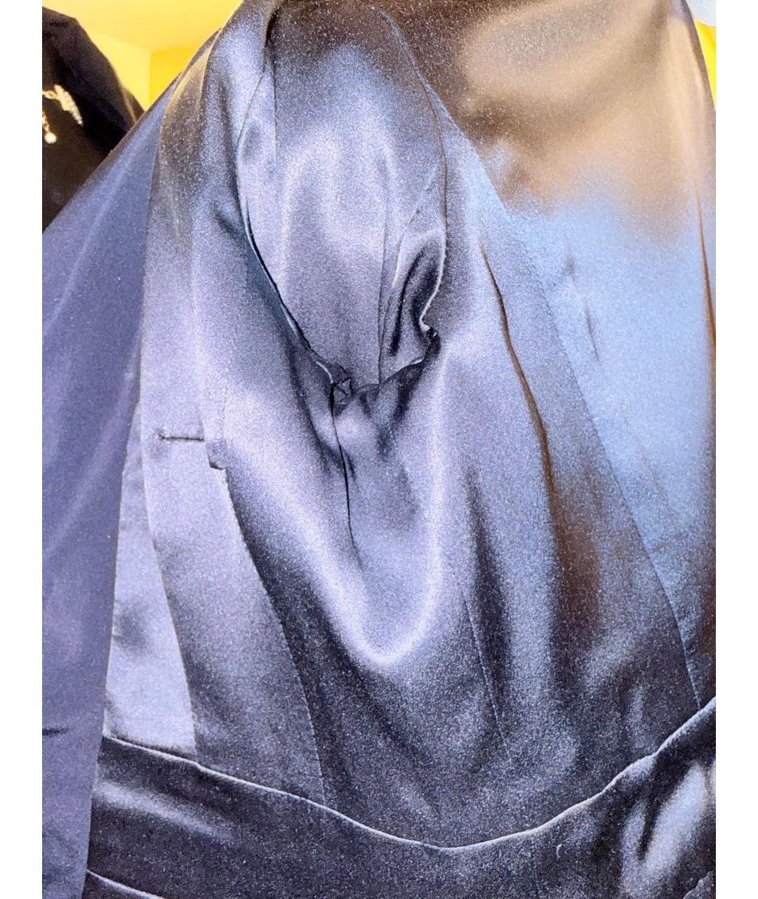 CHANEL Темно-синий шелковый жакет/пиджак, фото 8