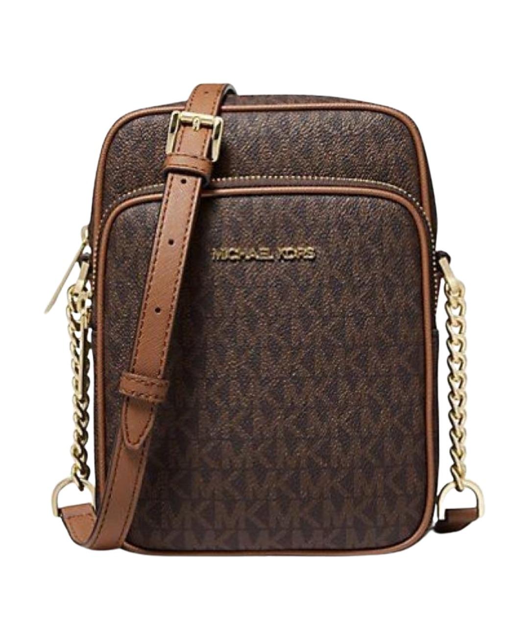 MICHAEL KORS Коричневая сумка через плечо из искусственной кожи, фото 1